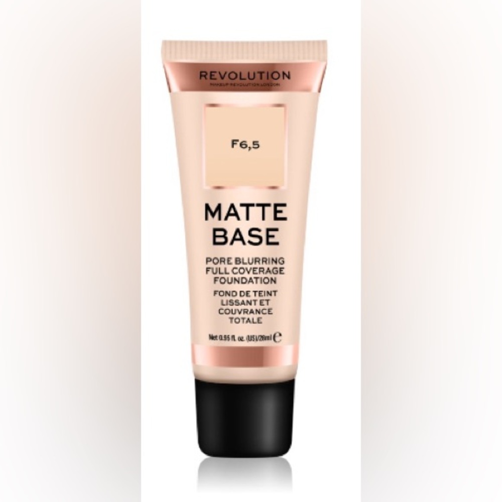 Revolution “F6.5” Matte Base Pore Blurring Full Coverage Foundation